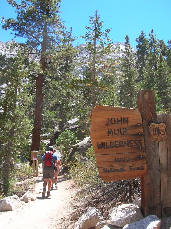 Entering John Muir Wilderness - No permit required for this part