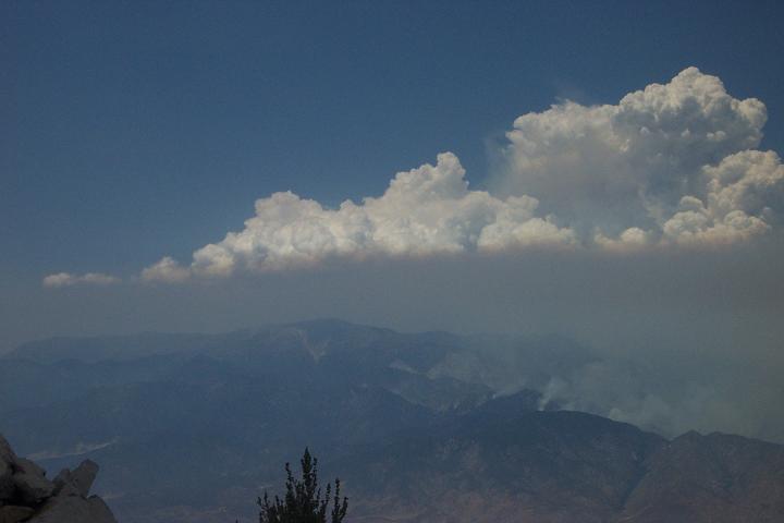 Sawtooth fire, makes for an interesting photo with the smoke and clouds