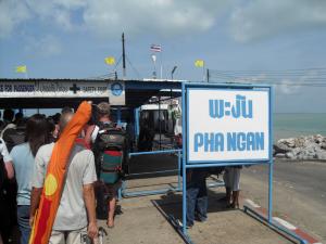Getting on the boat bound for Koh Phangan