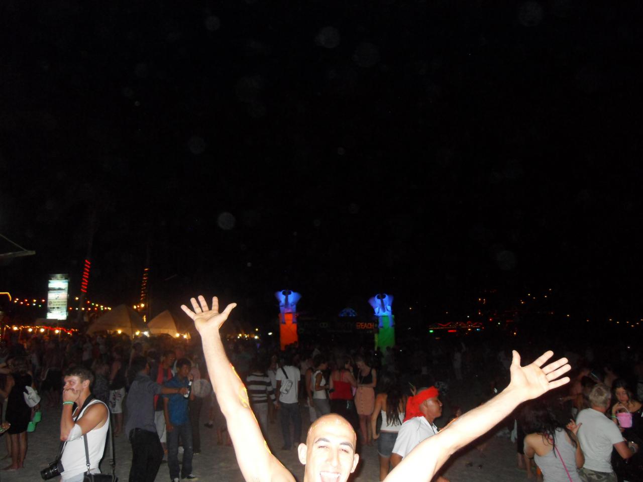 Excited to be at Full Moon Party (this is not me)