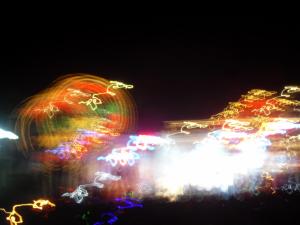 Full Moon Party blurry lights