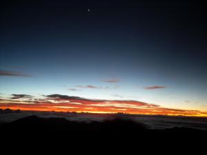 Above the clouds on Haleakala, the stars are bright