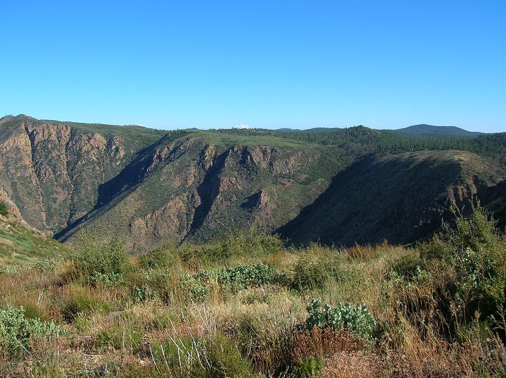 Canyon from Pacific Crest Trail - Barely see Laguna Observatory upper left