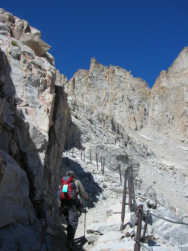 Cables going up the switchbacks