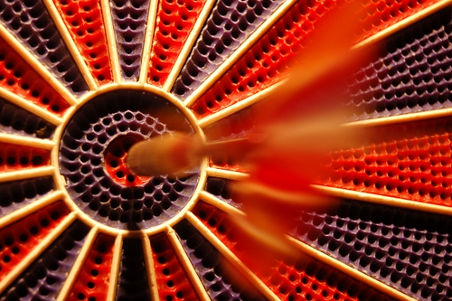 Perfect hit - bullseye