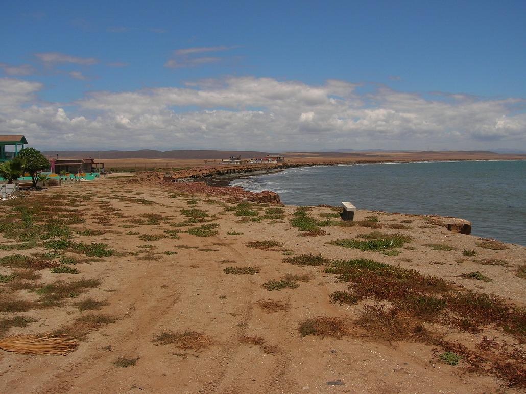 The destination, the coast in   Punto San Jacinto, looking south