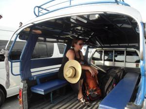 Waiting in the songthaew at the port