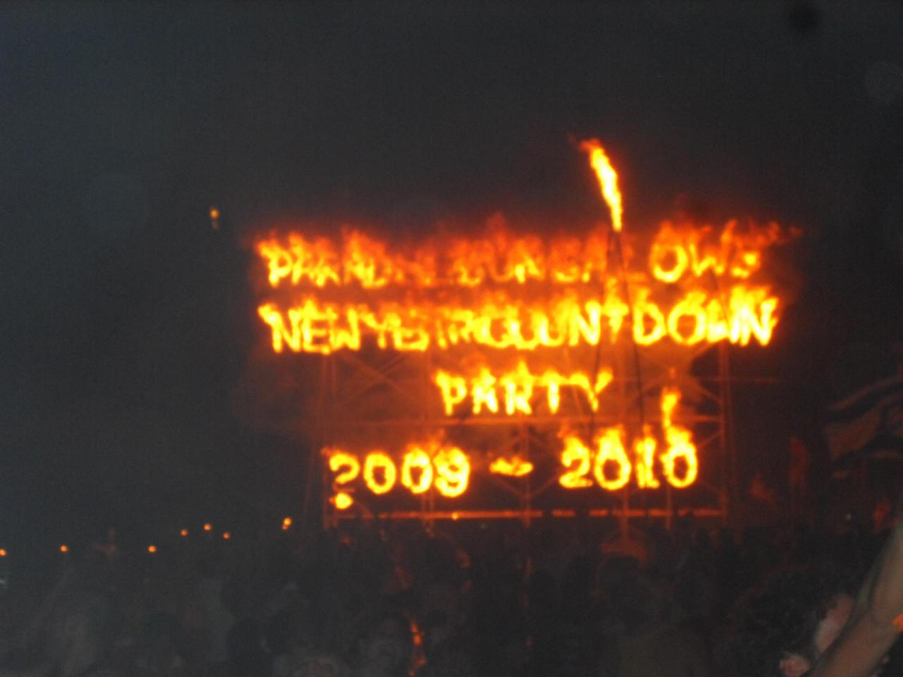 New Years Countdown Fire