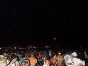 Distant fireworks, New Years Full Moon