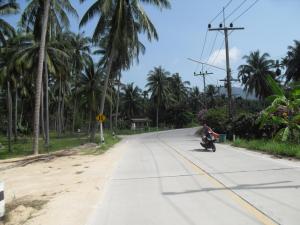 Cruisin' Koh Phangan on our scooter