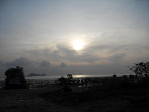 Sunset New Years Eve, riding back to hotel