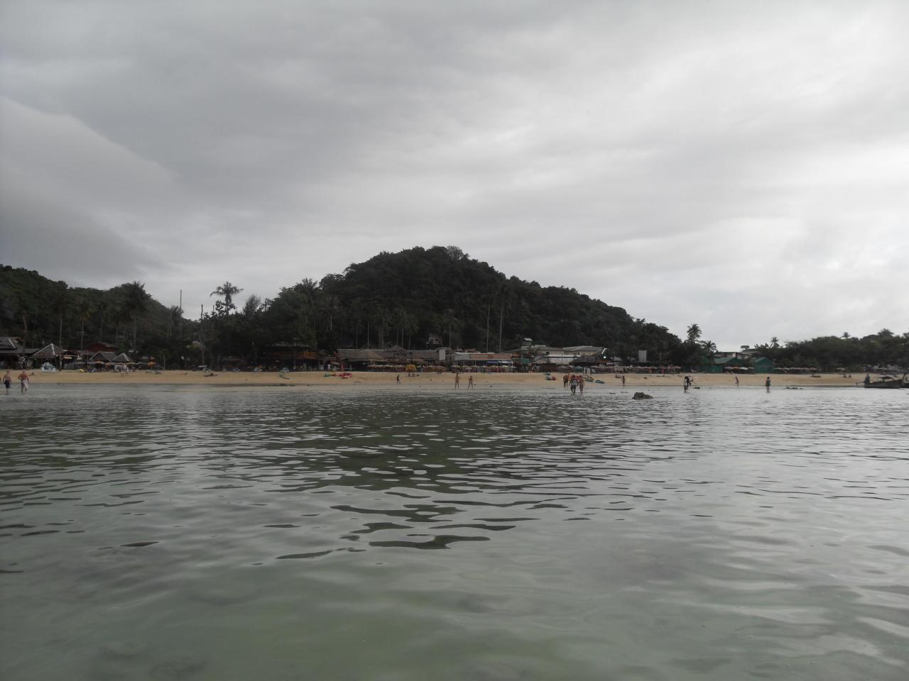Looking into the beach from water, Koh Phi Phi
