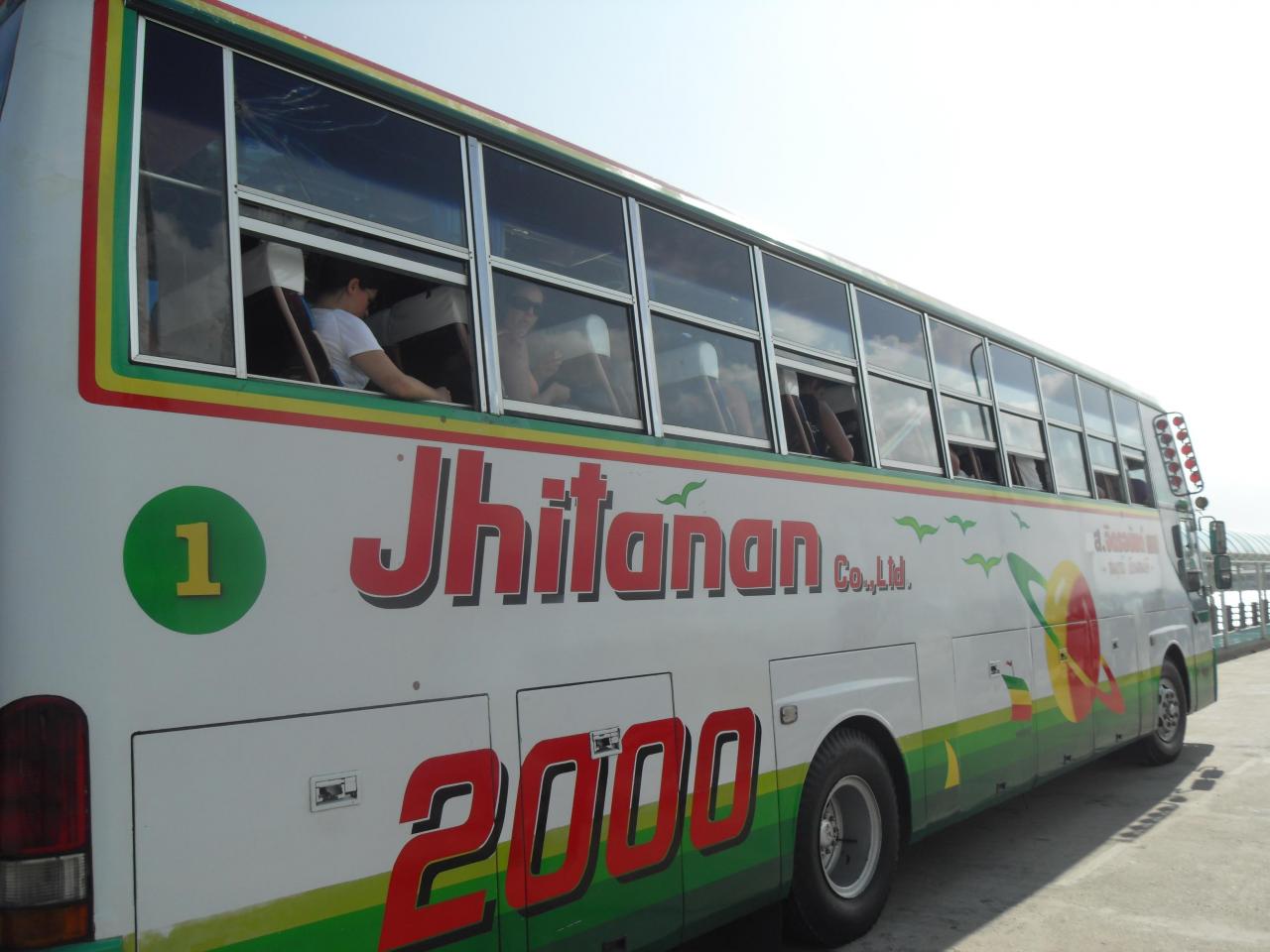 The bus at the terminal, ready to go to Krabi