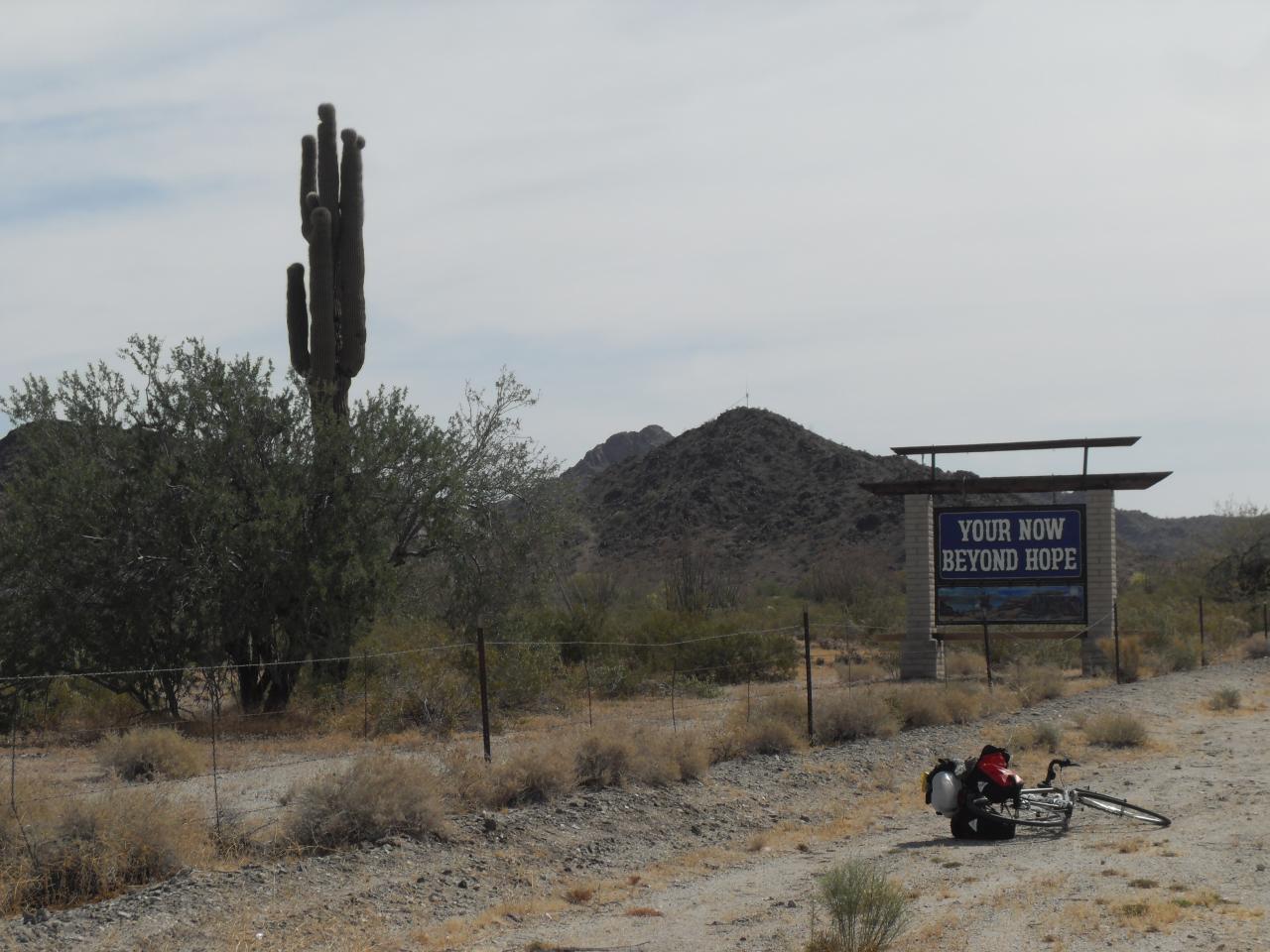 Your now beyond Hope. Arizona. Spelling error and all.