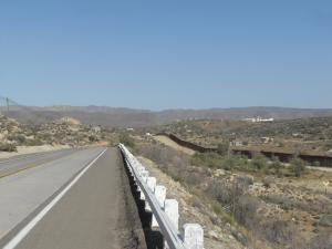 Near Jacumba and the   United States / Mexico border fence