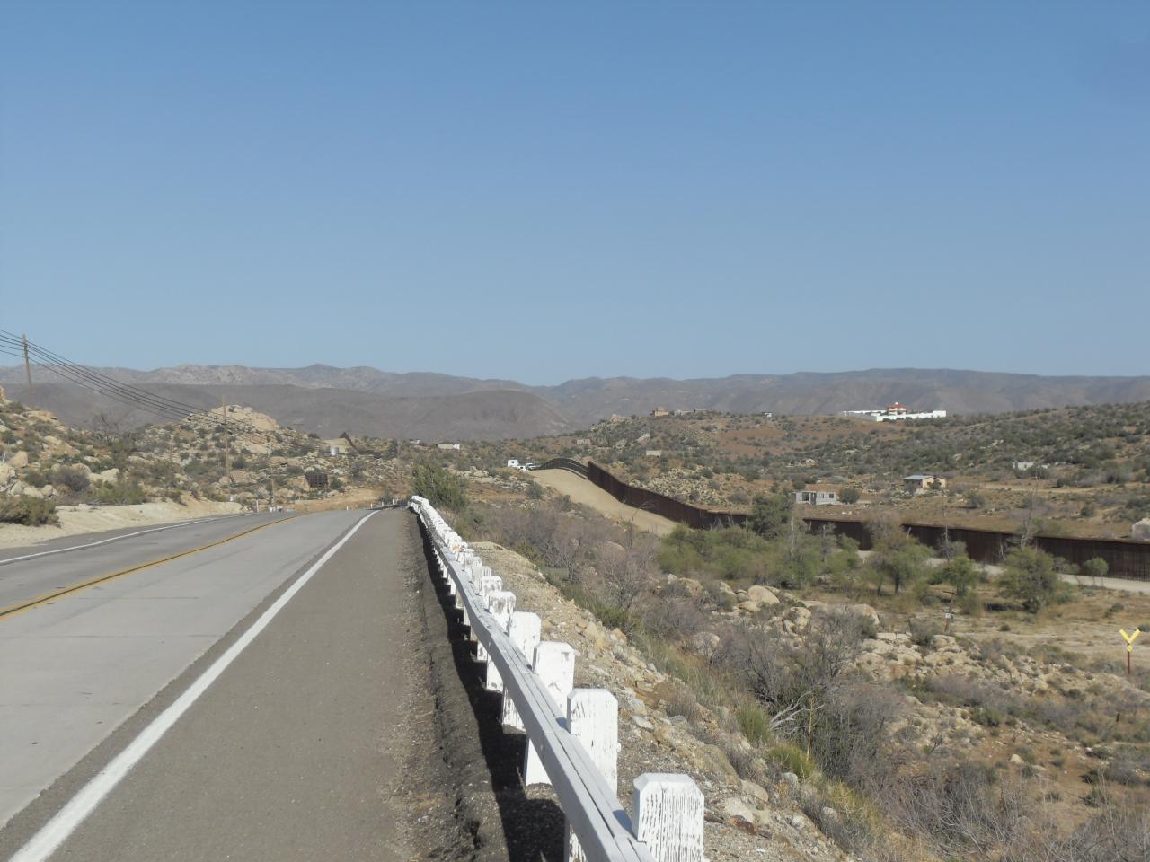 Near Jacumba and the   United States / Mexico border fence