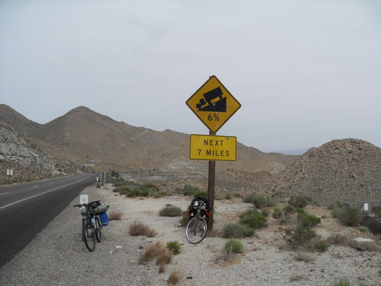 Before a 15 mile descent into Imperial Valley ... on the freeway