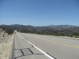The view looking back heading over the mountains