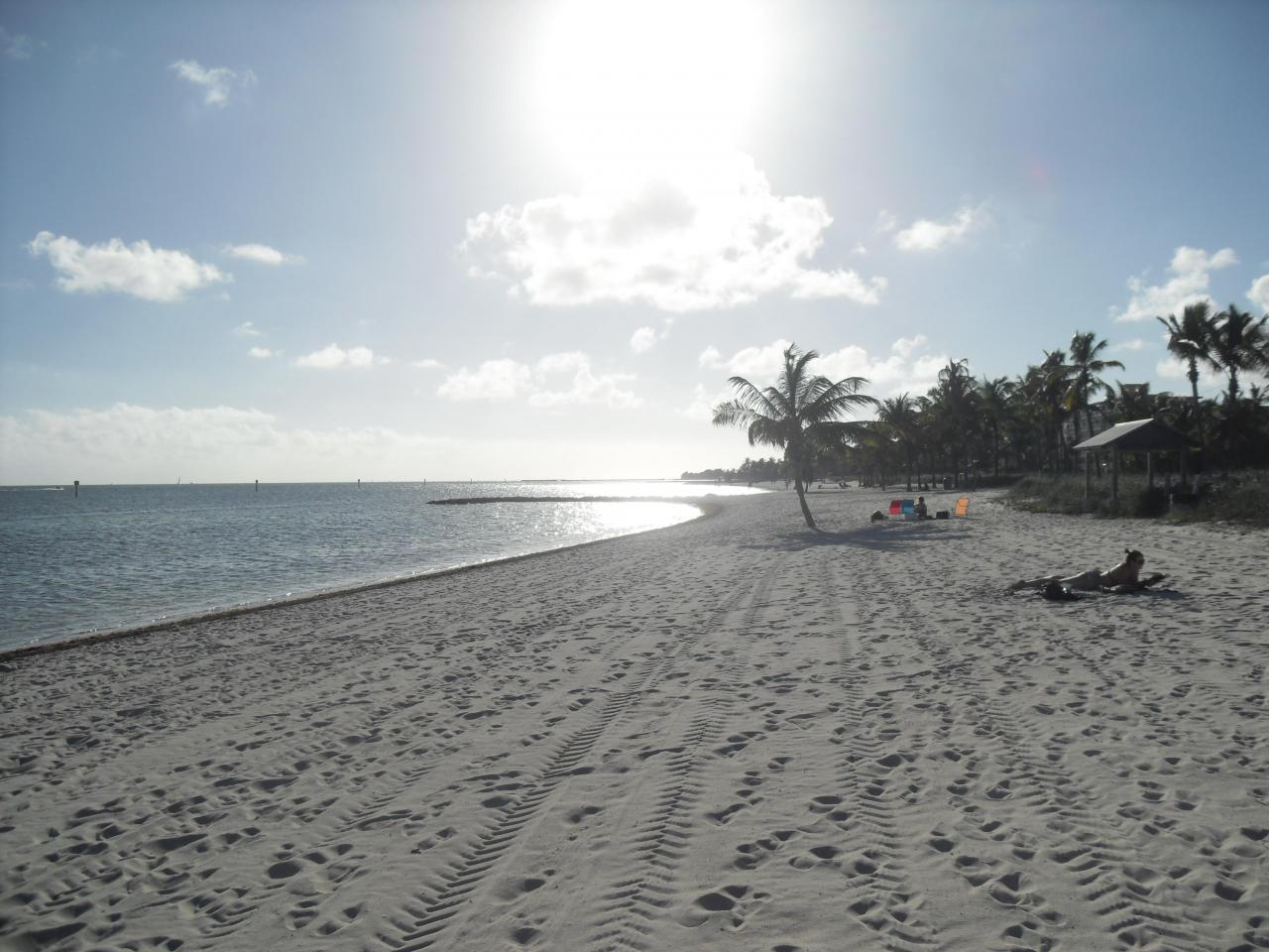 We had the beach nearly to ourselves, Key West