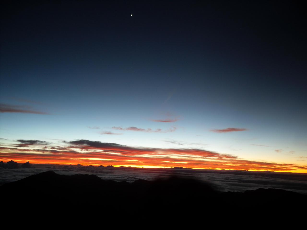 Above the clouds on Haleakala, the stars are bright